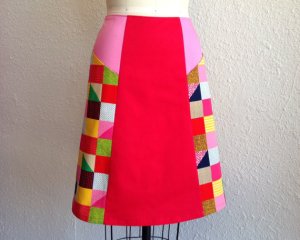 Lulu paneled skirt by lovetoloveyou on etsy.